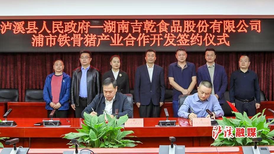 泸溪县浦市铁骨猪种质资源保护与特色产业开发项目成功签约